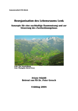 Semesterarbeit ETHZ: Reorga Lebensraum Lenk