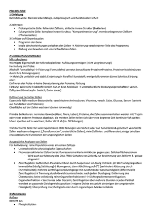 Zellbiologie Zus