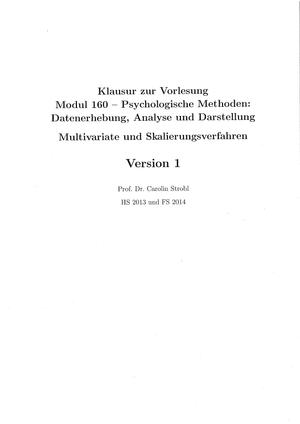 Methoden Prüfung 2014