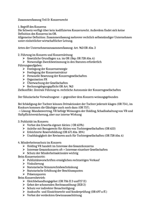 Wirtschaftsrecht: Zusammenfassung Teil D