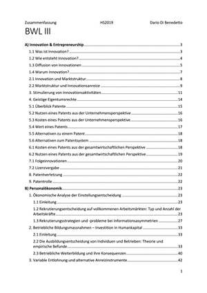 BWL III Zusammenfassung