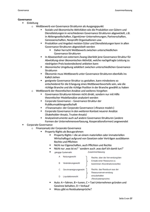 Zusammenfassung Governance HS 2011