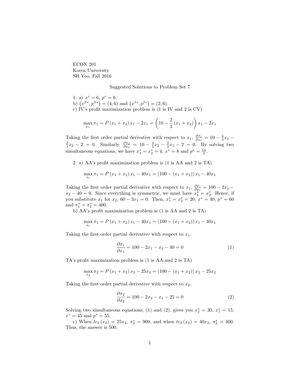 Korea University ECON201: Problem Set 7 Fall16Lösu
