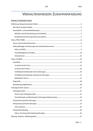 Verhaltensmedizin HS25