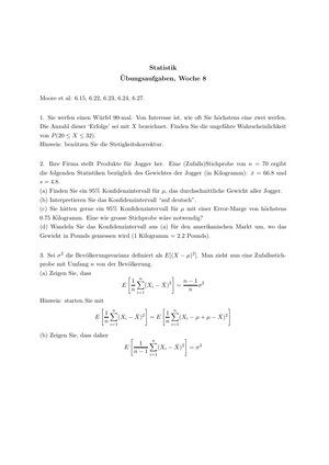 Statistik, FS06, Übung 8