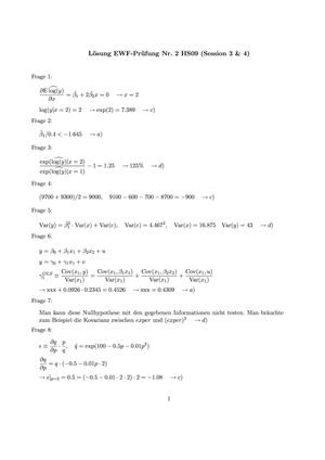 Lösung zur Prüfung Emp WiFo HS09 Teil 2