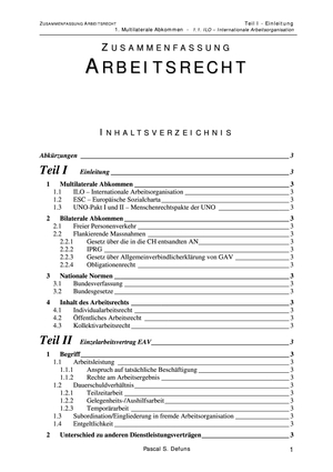 Arbeitsrecht Zusammenfassung