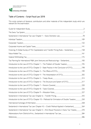 Fiscal Law Material for independent Studies 2018
