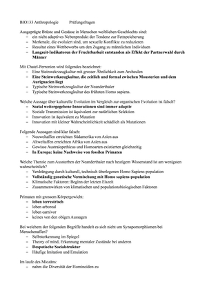 Anthro Prüfungsfragen