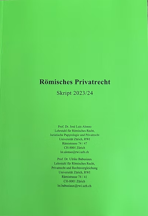 römisches Privatrecht Skript 2023/24