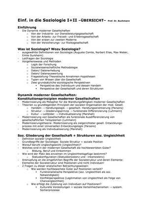 Einführung Soziologie Zusammenfassung V2