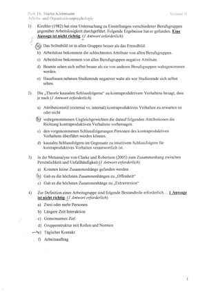 A&O Prüfung 2009