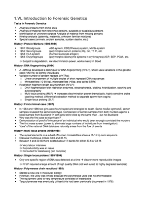Zusammenfassung Forensic Genetics