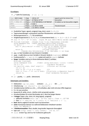 ZSF Informatik I (D-ITET)