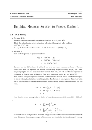 Empirical Methods HS11 Übung 1 Lösung