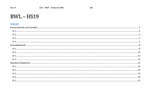 BWL III - Richtig/Falsch Aufgaben