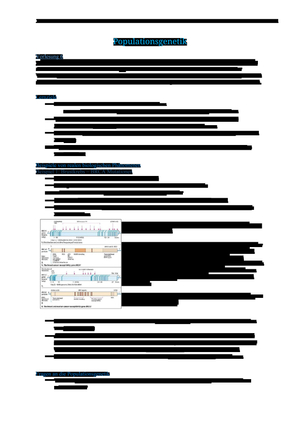 Populationsgenetik Zusammenfassung