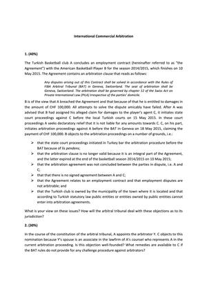 Int.Comm.Arbitration Legal Pract. Prüfung