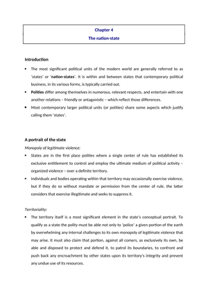 Comparative Politics - Zusammenfassung Buch