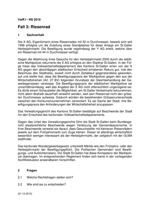 Verwaltungsrecht: AT1 Beispiel Riesenrad + Lösung