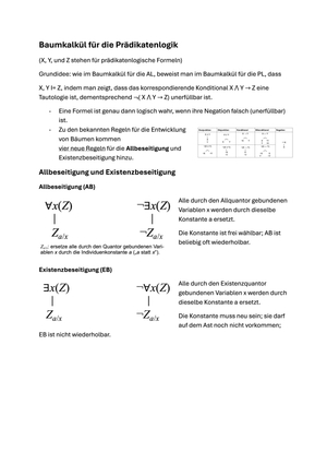 Logik Pfisterer: Wahrheitsbäume PL