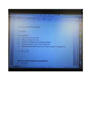 BCH 201 Prüfungsbesprechung HS12