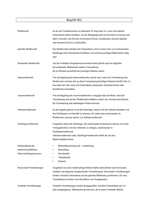 Repetitorium Begriffe KG