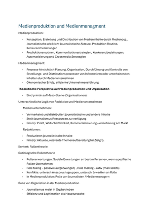 Zusammenfassung Vorlesung