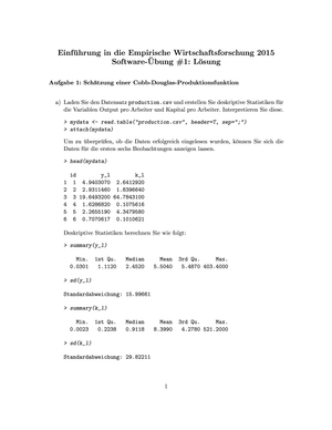 Lösungen Softwareübung 1 2015