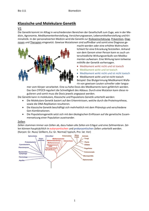 Zusammenfassung BIO 11