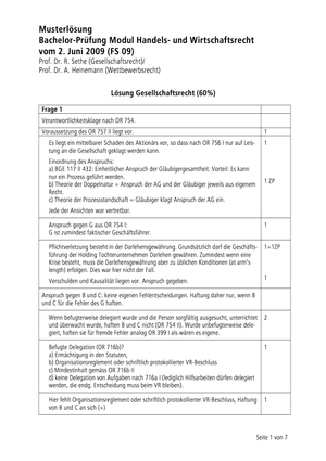 HaWi Prüfung 2009 Musterlösung