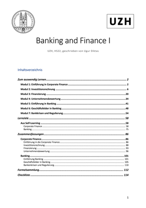 Banking and Finance HS22