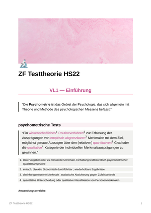 ZF Testtheorie