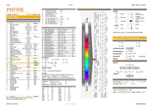 Physik Zusammenfassung (Bauing)