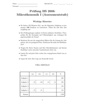 Prüfung Mikro I HS08