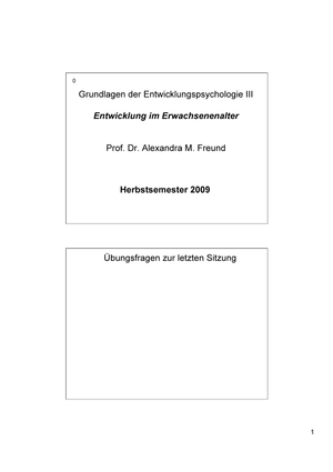 Entwicklungspsychologie 3: Midlife Crisis