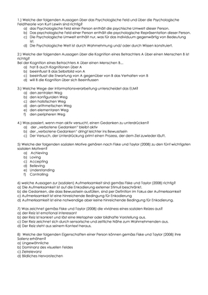 Fragenkatalog Sozialpsychologie 2010