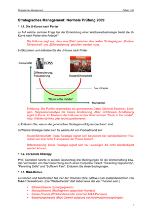 Strat. Mng.: Lösungen Prüfung FS2009