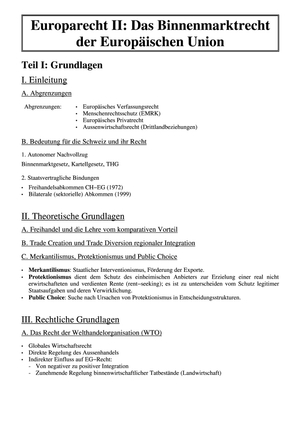 Europarecht Zusammenfassung #2