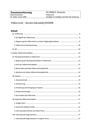 Völkerrecht Zusammenfassung