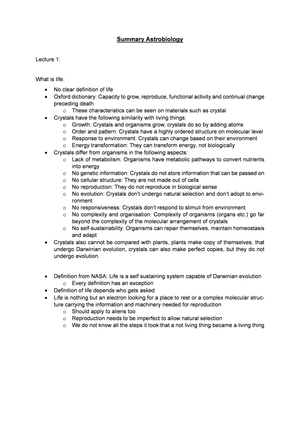 AST 201 Summary + Exam Questions