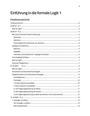 Zusammenfassung Logik I
