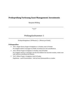 Probeprüfung 2016 inkl. Lösungen