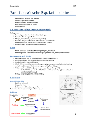 Immunologie: Parasitenabwehr (15)