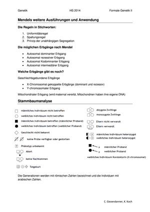 II Formale Genetik