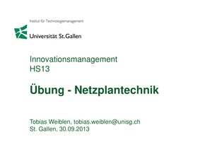 Inno-Management Übung CPM HS2013 Präsi