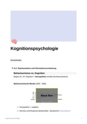 ZF Kognitionspsychologie