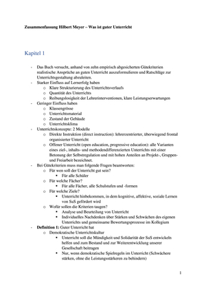 10 Merkmale Guten Unterrichts Hilbert Meyer