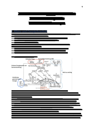 Zusammenfassung Biogeochemische Kreisläufe und Globale Umweltveränderungen