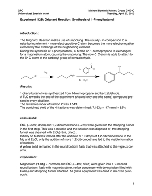 Grignard Reaction